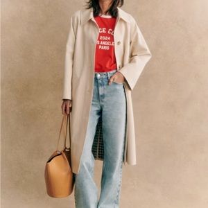 Clyde trench coat, ecru